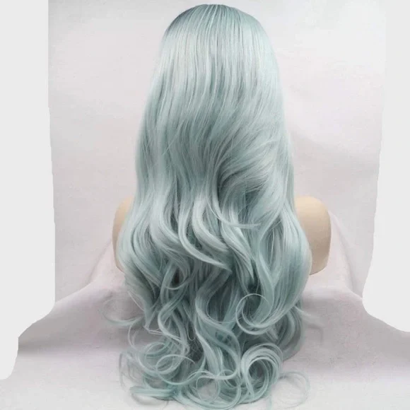 💕Stace MINT LACE FRONT Dark ROOT WIG 💕 NWT